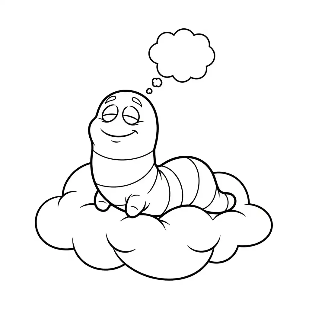 Gusano para colorear en línea gratis 1