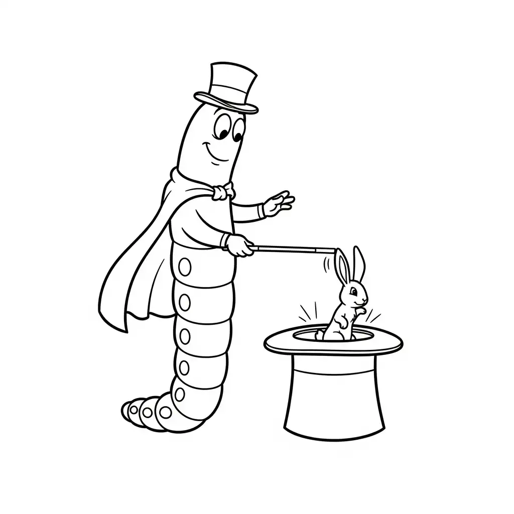 Gusano para colorear gratis para imprimir