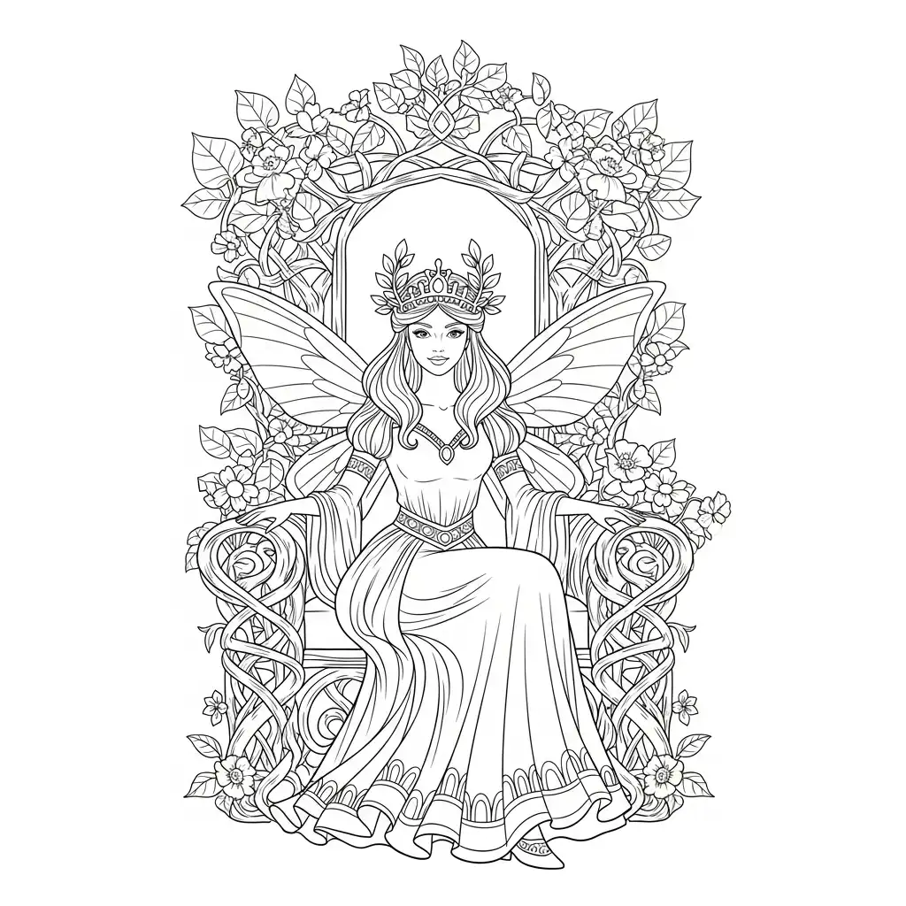 Hada para colorear para imprimir gratis pdf