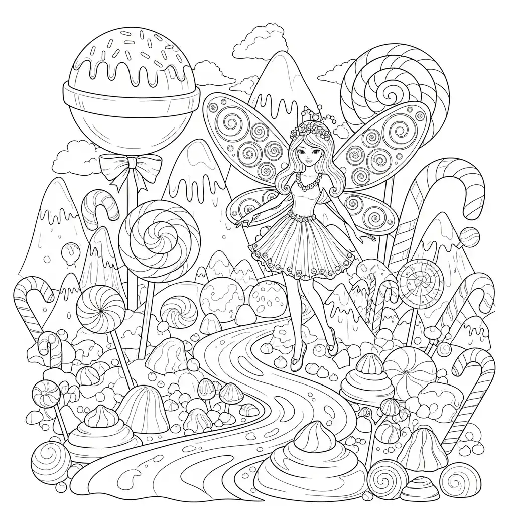 descargar Hada para colorear gratis 1