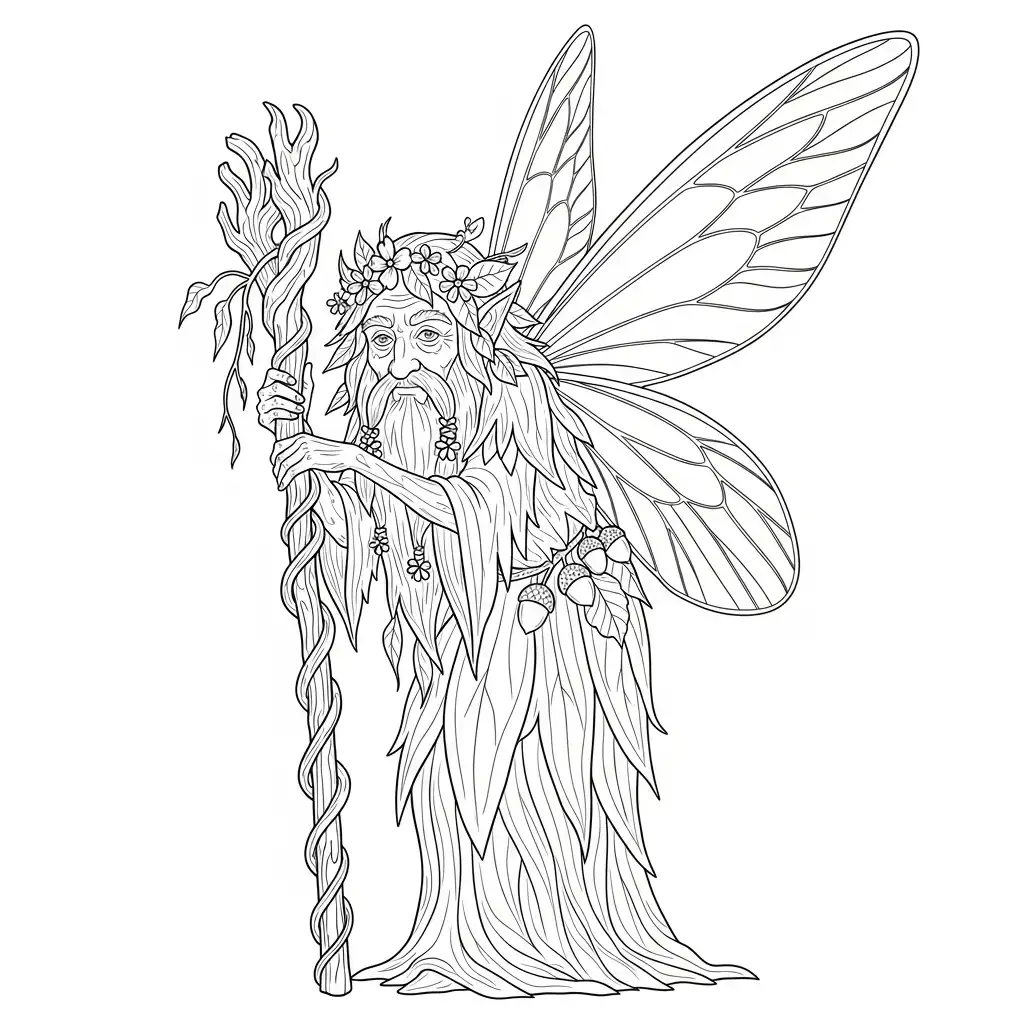 Hada para colorear para imprimir para niño de 7 años