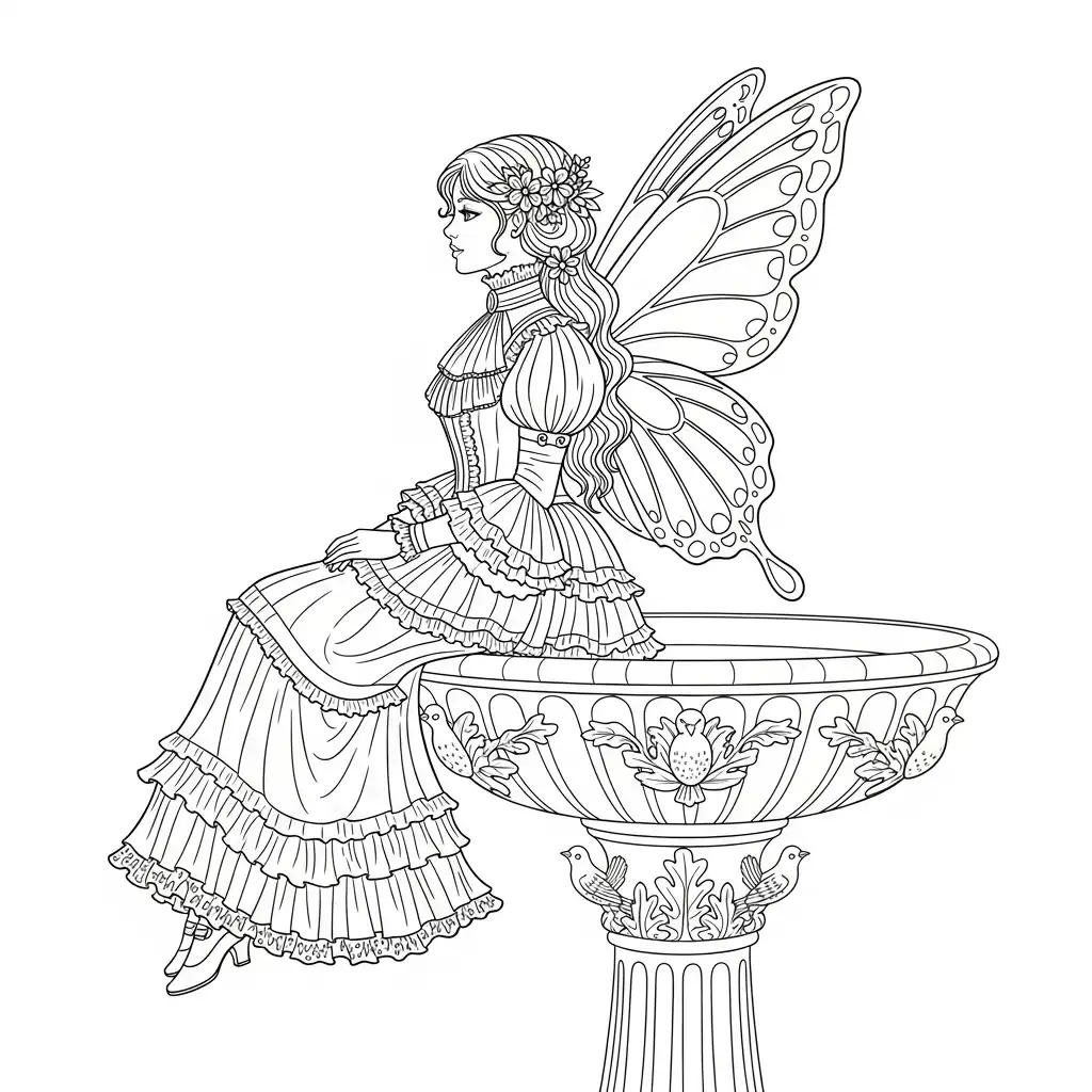 para imprimir Hada para colorear gratis