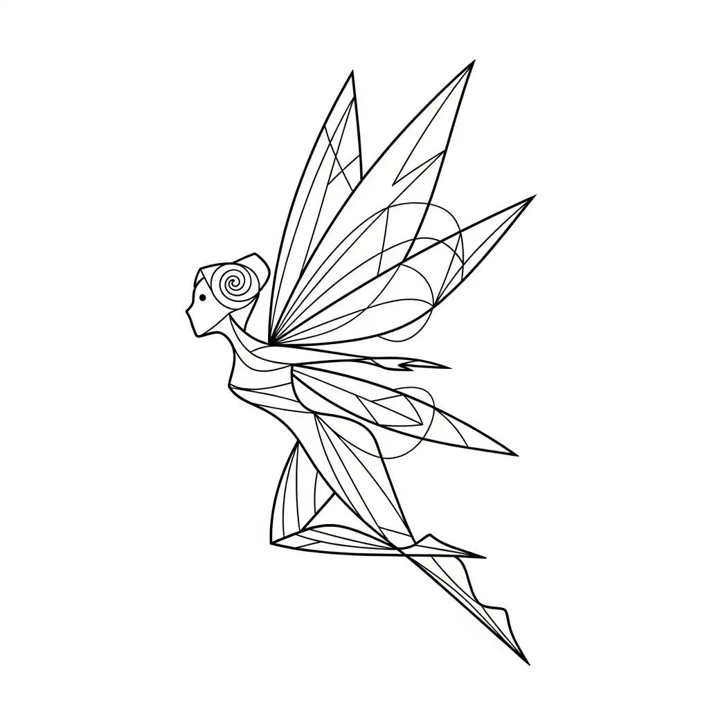 Hada para colorear y dibujo para imprimir