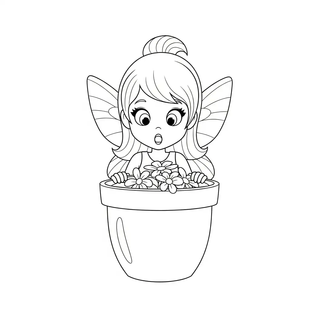 Hada para colorear para imprimir 1