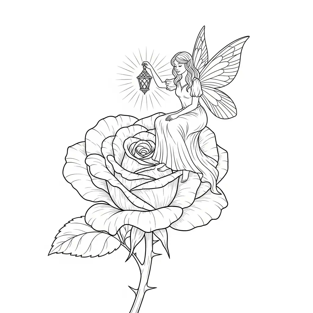 imprimir Hada para colorear gratis 1