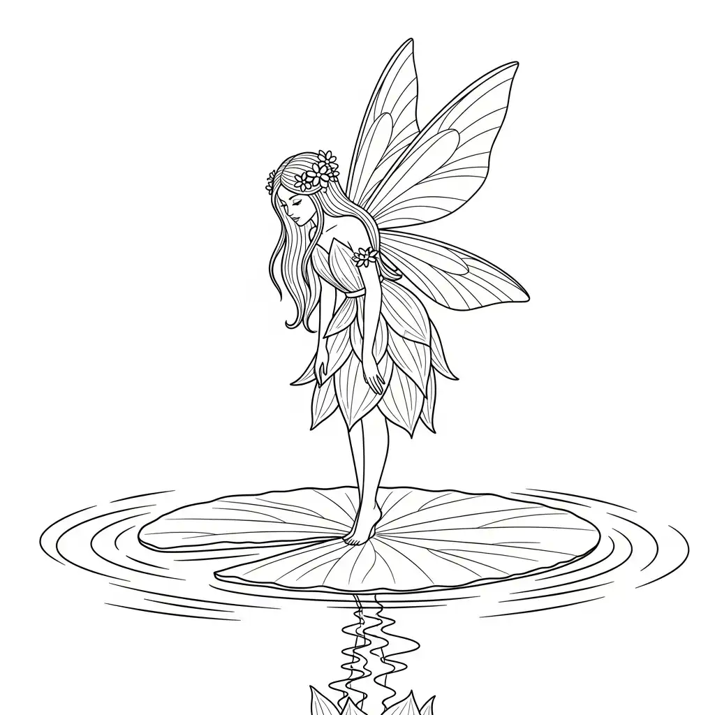 Hada para colorear para imprimir a4