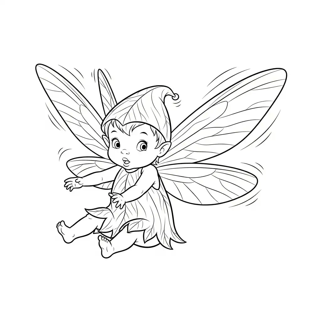 Hada para colorear para niños para imprimir