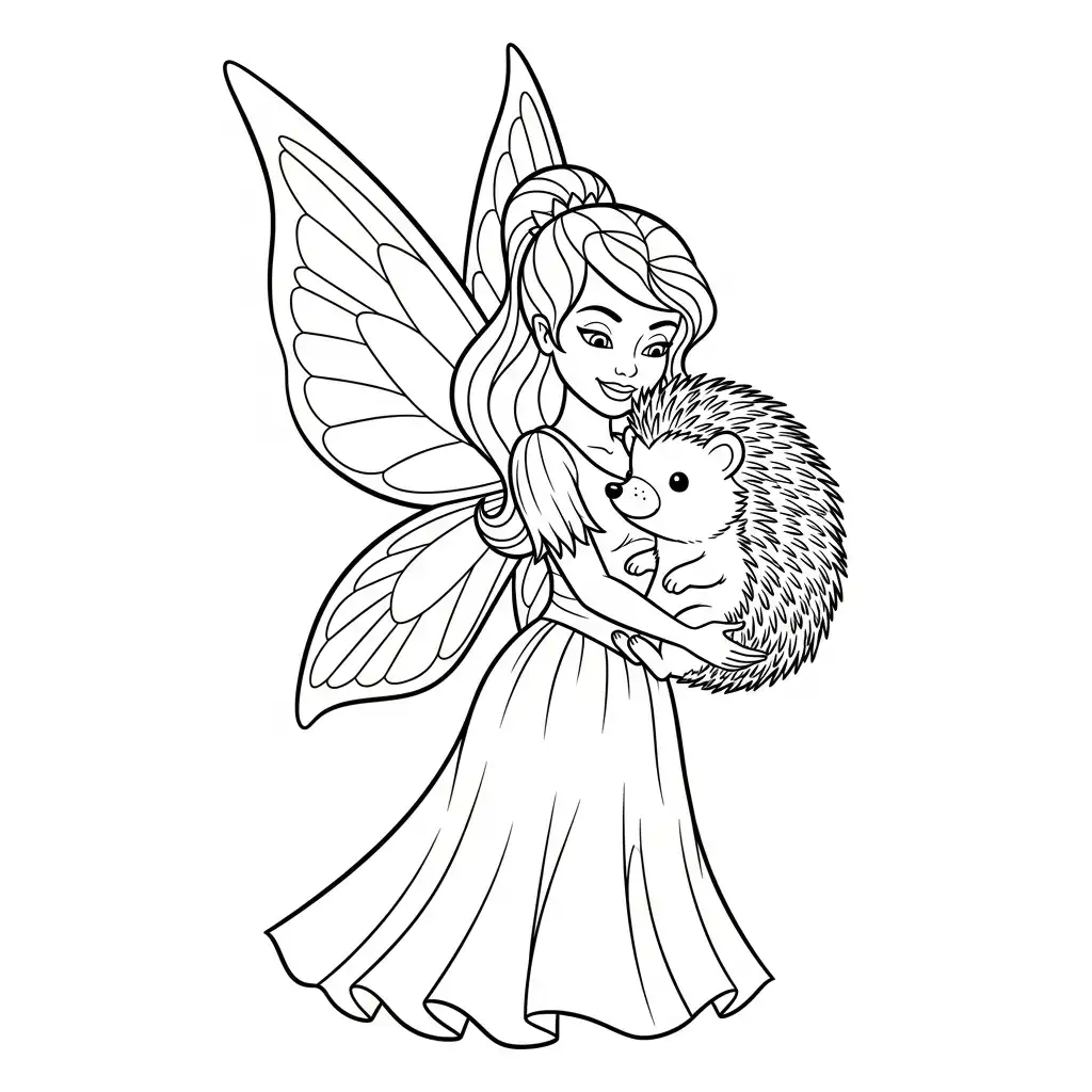 Hada para colorear y recortar para imprimir 1
