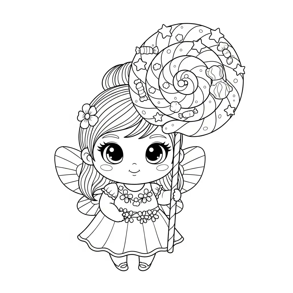 Hada para colorear para imprimir