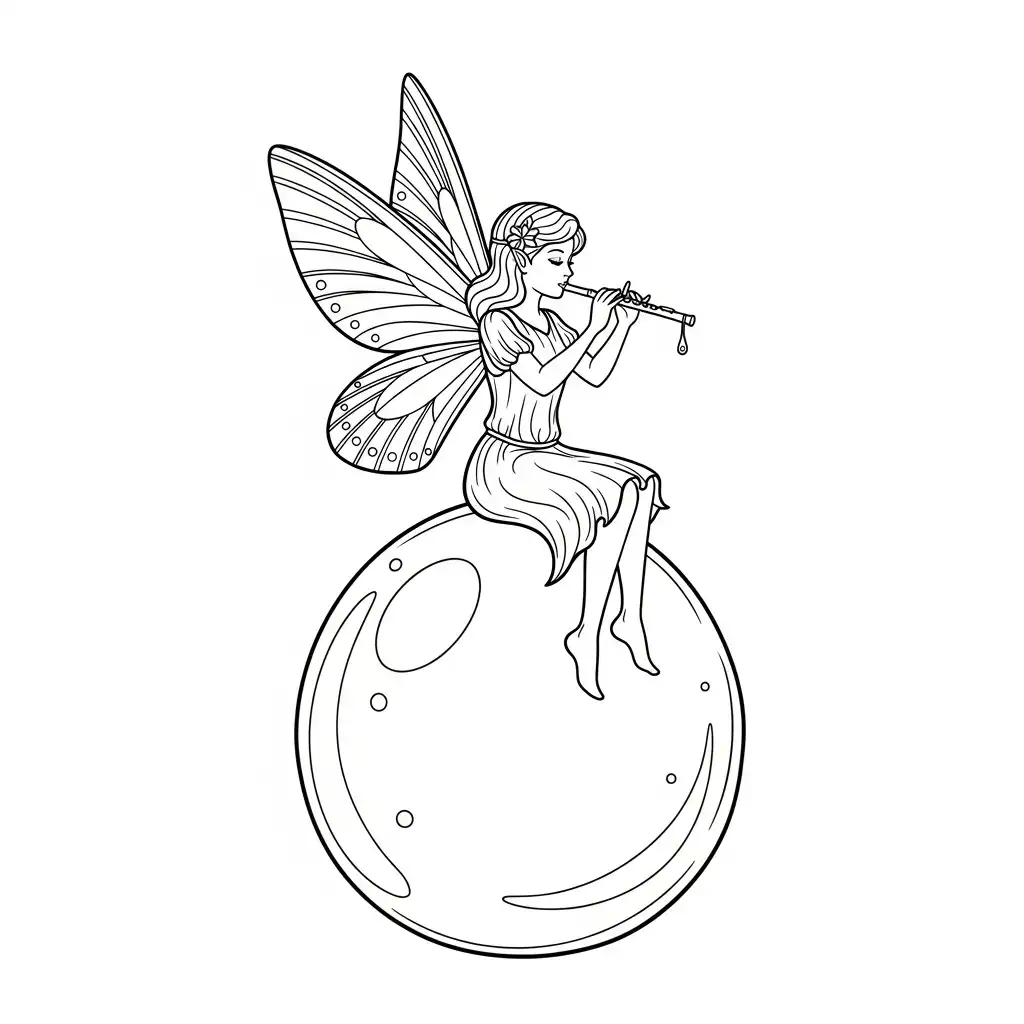 Hada para colorear gratis para imprimir