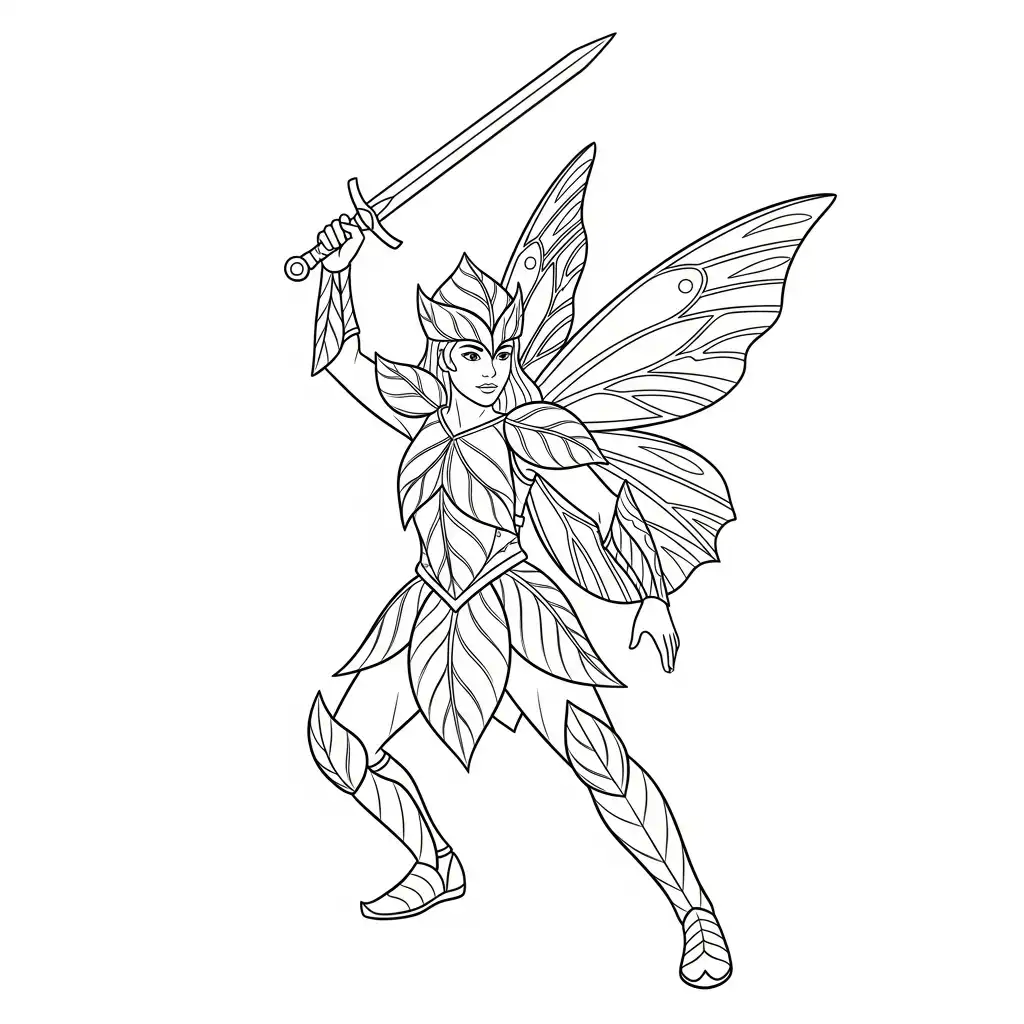 Hada para colorear en línea gratis 1