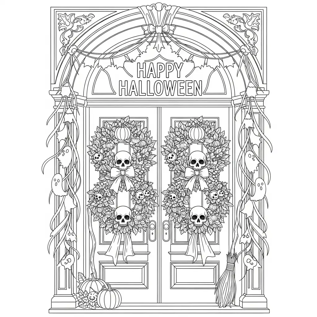 Halloween para colorear para niño de 2 años