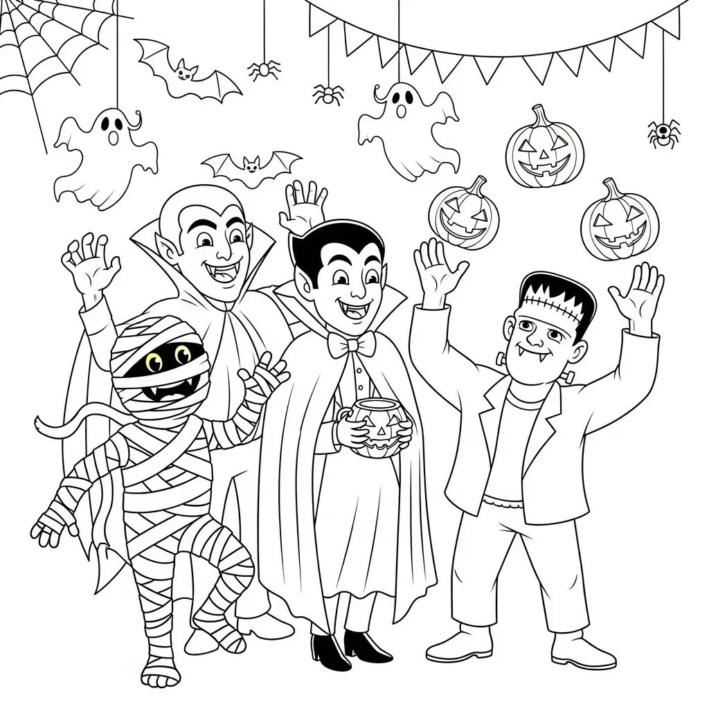 Halloween para colorear para primaria 1