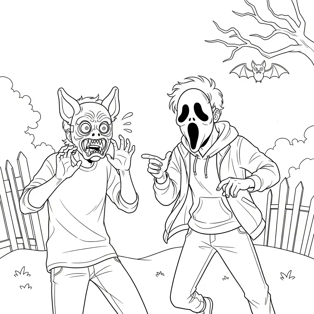 Halloween para colorear gratis para niños 1