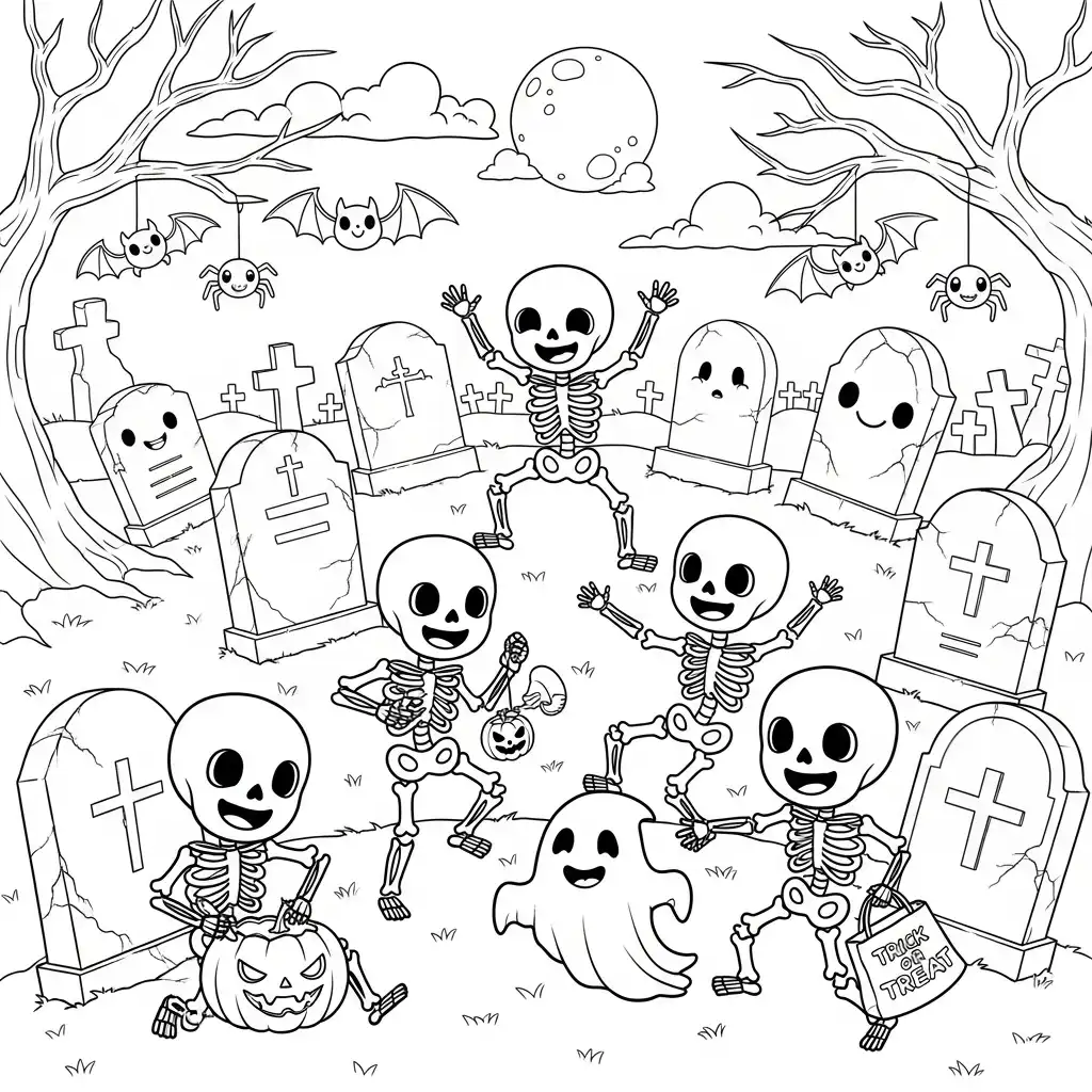 Halloween para colorear educativo para niño