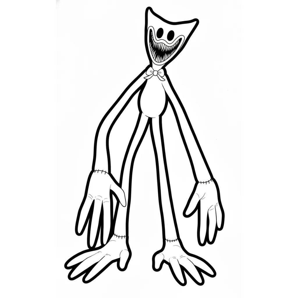 para imprimir Huggy Wuggy 16 para colorear gratis