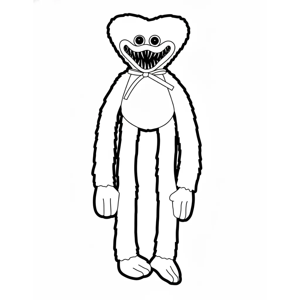 Huggy Wuggy 18 para dibujar en línea
