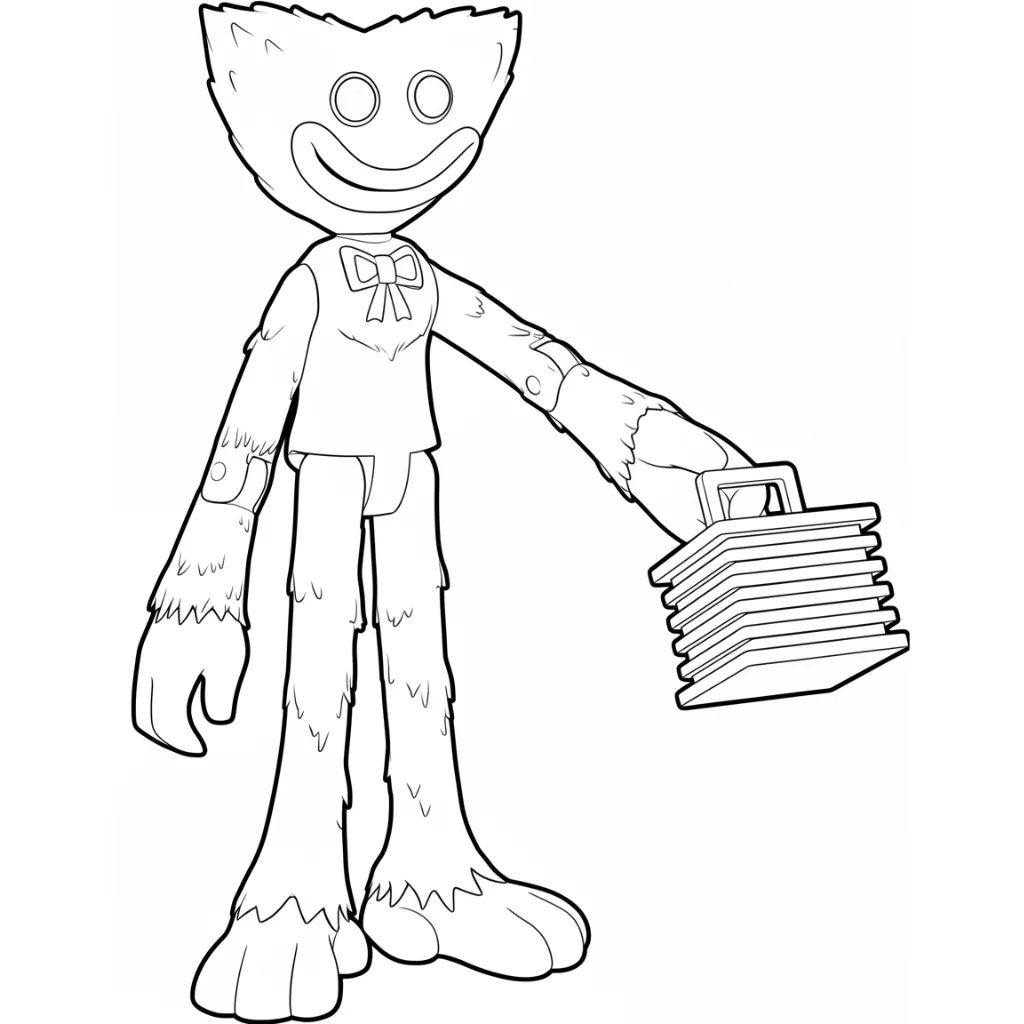 Huggy Wuggy 9 para colorear para niño de para imprimir