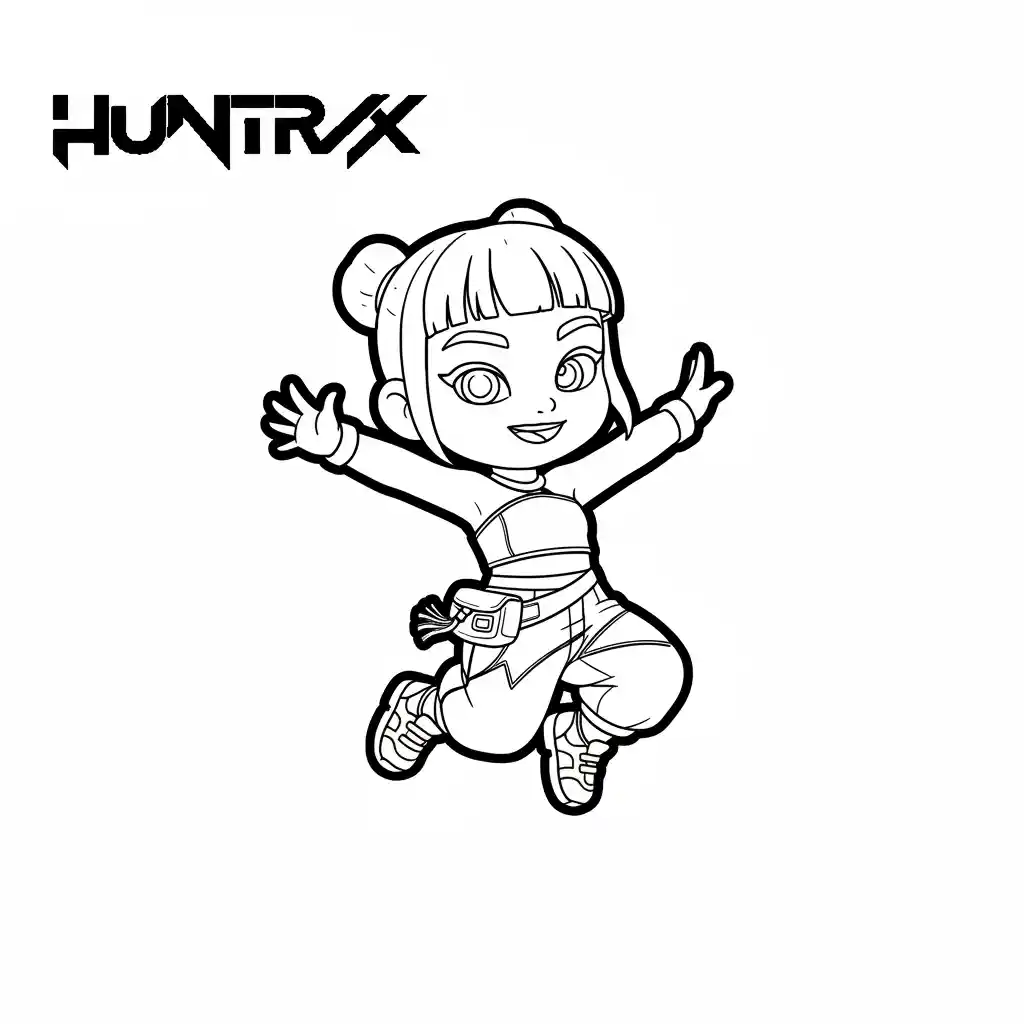 Huntrix para colorear de para niños