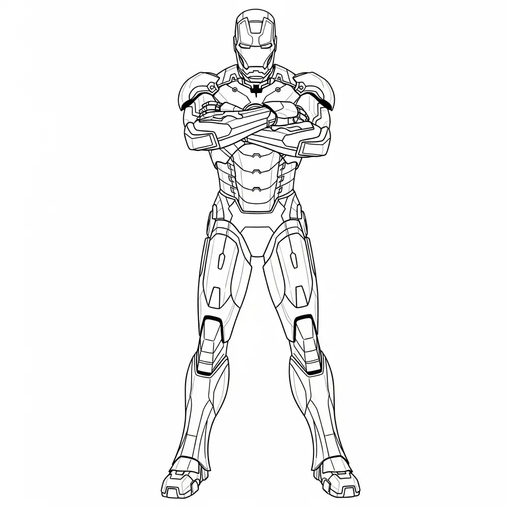 Iron Man para colorear para imprimir para niño de 2 años