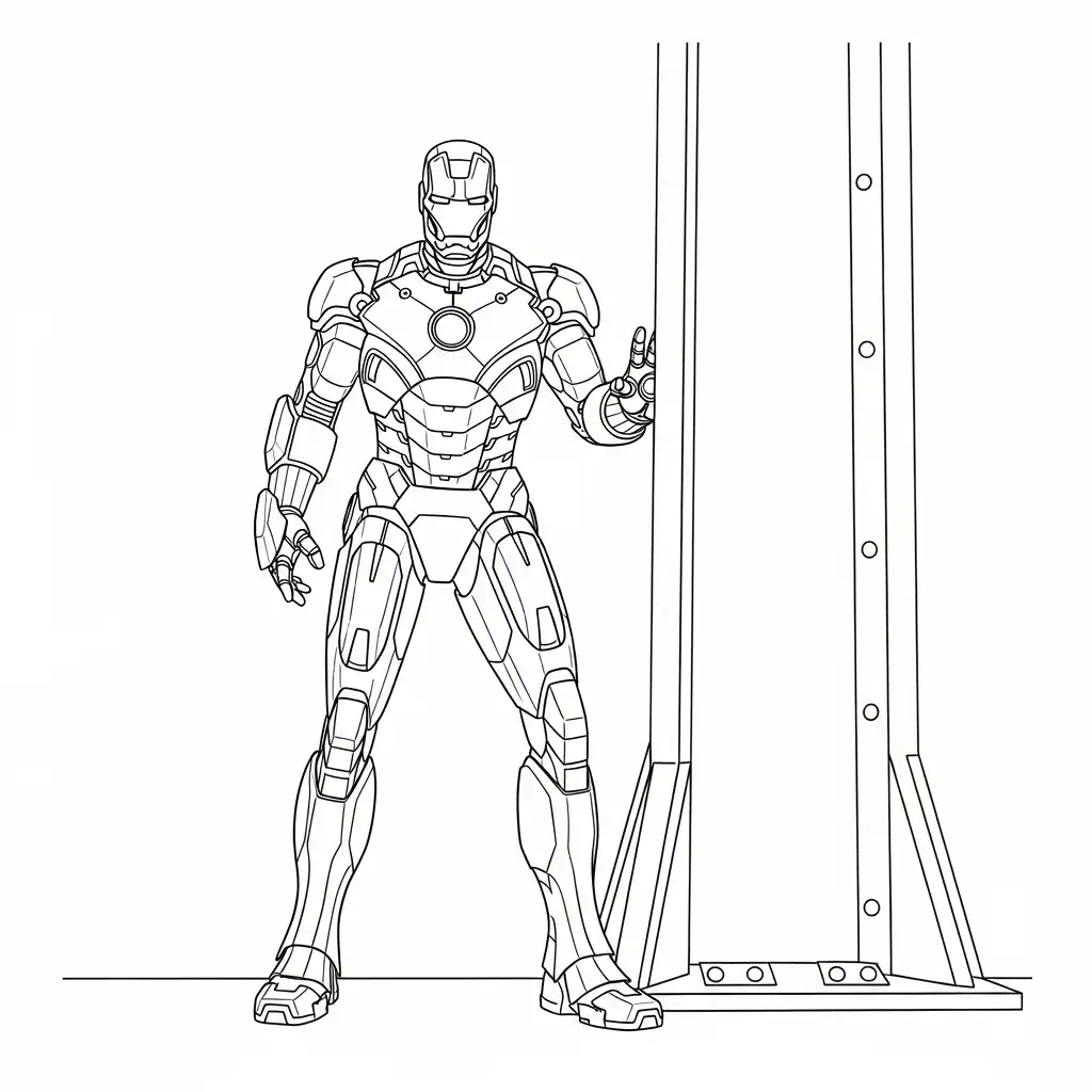 Iron Man para colorear para descargar