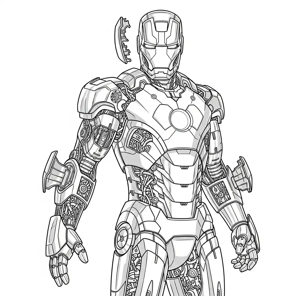 Iron Man para colorear en línea para niño
