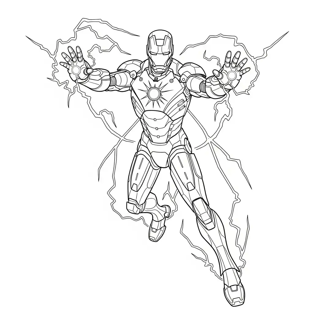 Iron Man para colorear para imprimir para niño de 9 años