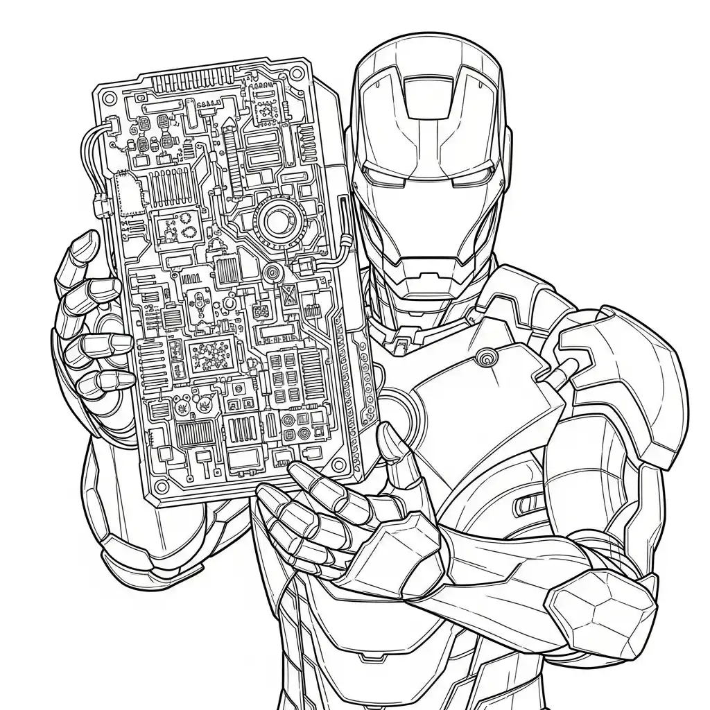 Iron Man para colorear para imprimir gratis pdf 1