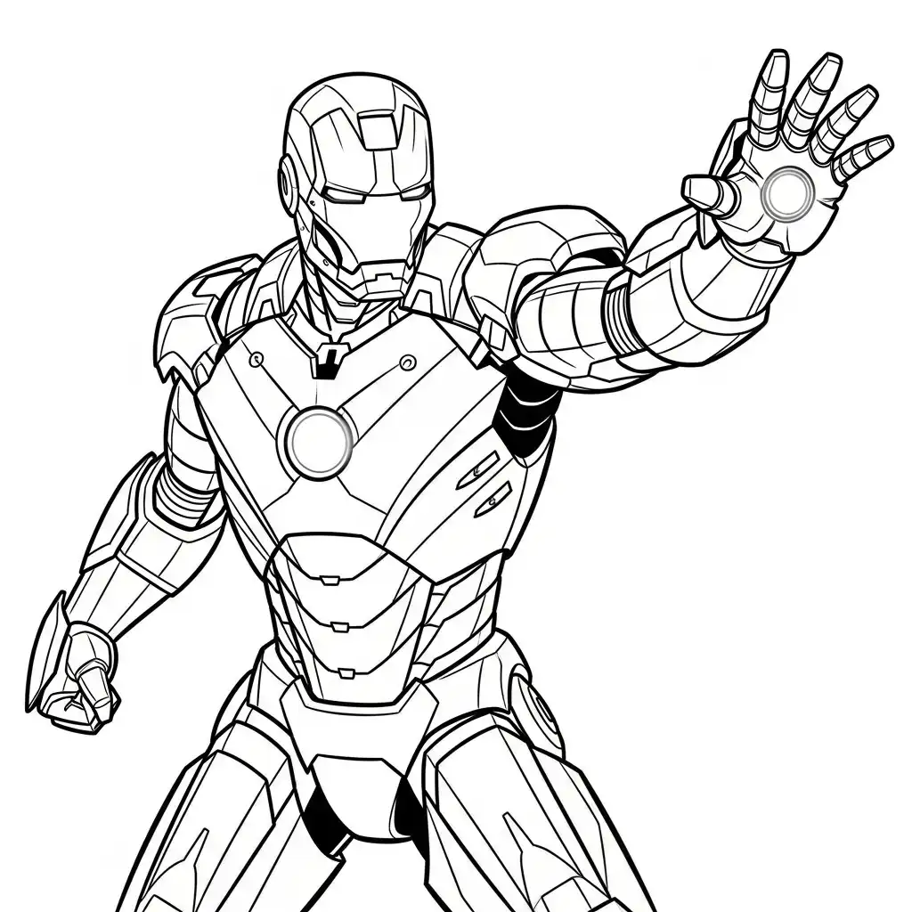 descargar Iron Man para colorear gratis