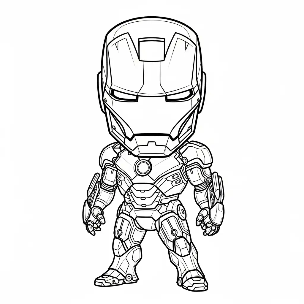 Iron Man para colorear para niño de 7 años