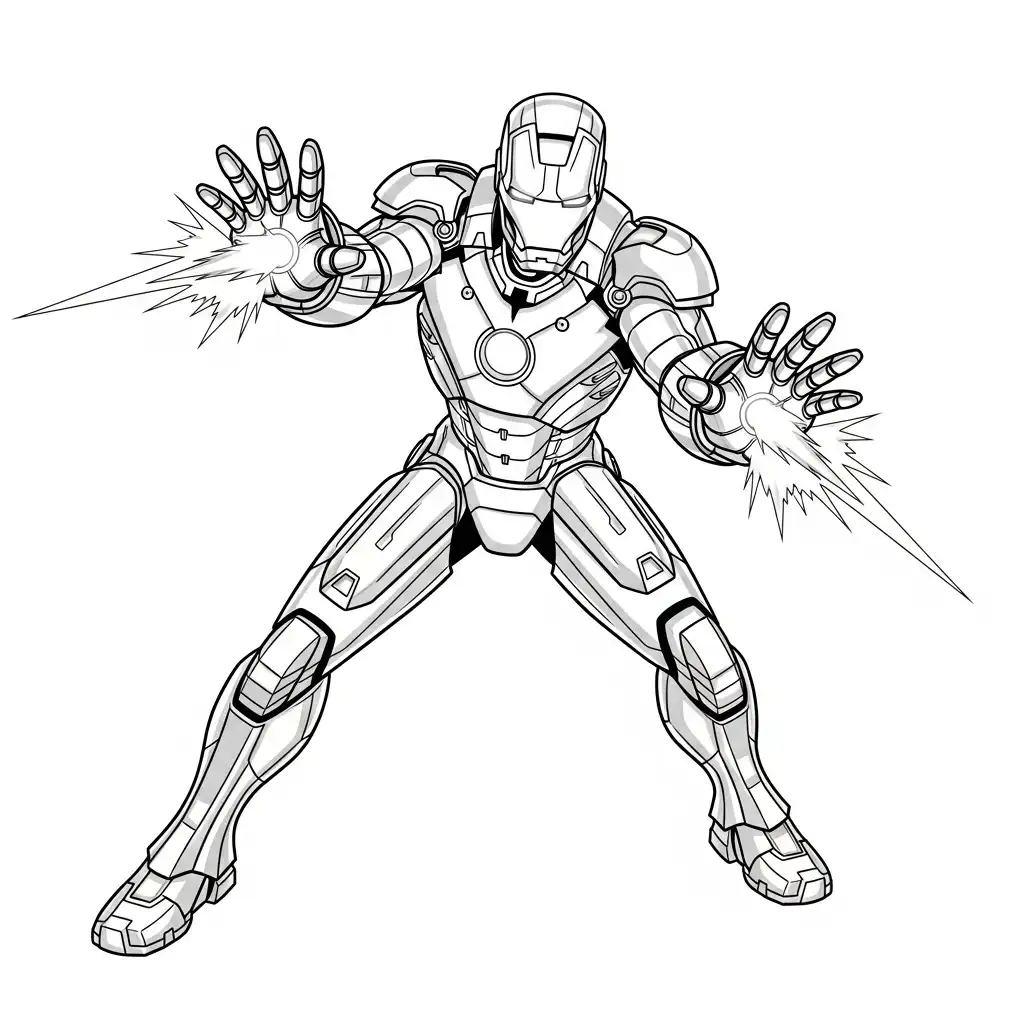 Iron Man para colorear para imprimir gratis pdf