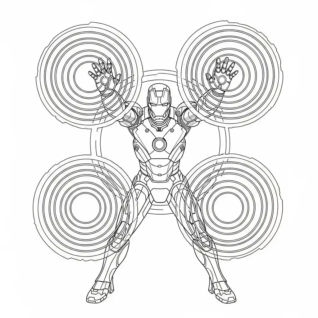 Iron Man para dibujar e imprimir