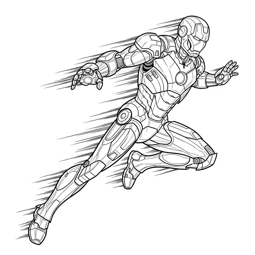 Iron Man para colorear para niños para descargar