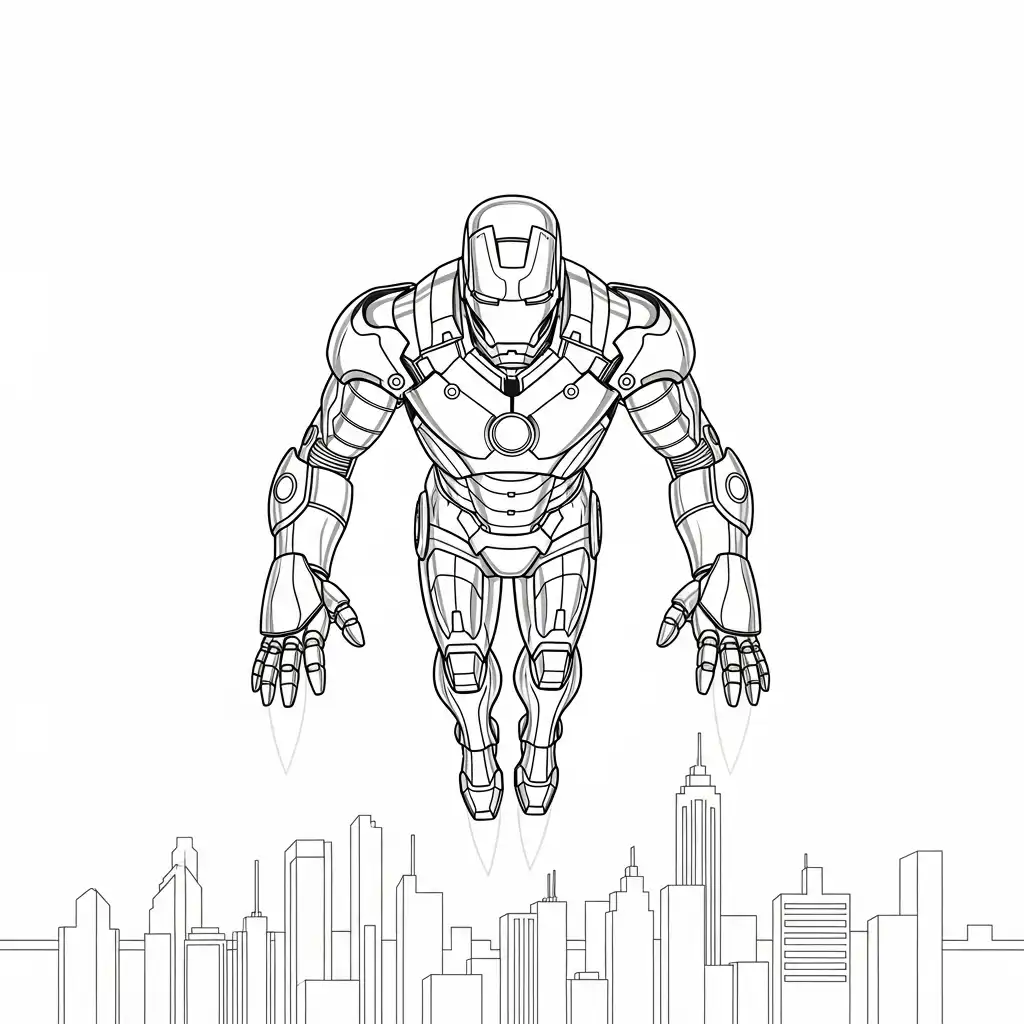 Iron Man para colorear para imprimir gratis