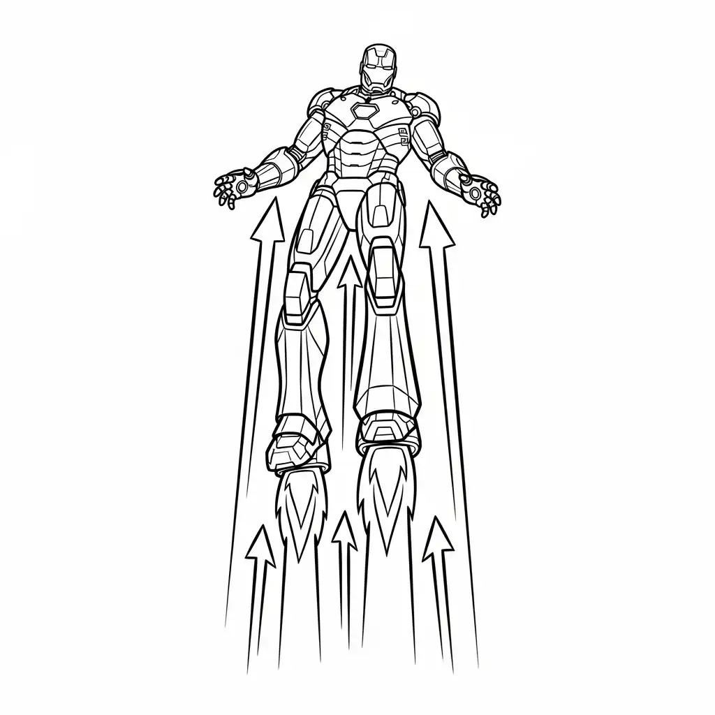 Iron Man para colorear para imprimir para niños