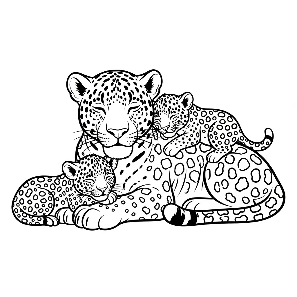 Jaguar 10 para colorear para niño de 6 años