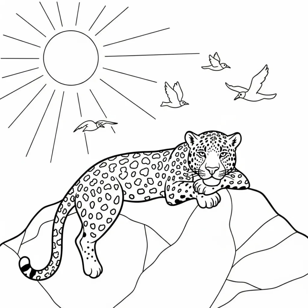 Jaguar 15 para colorear gratis