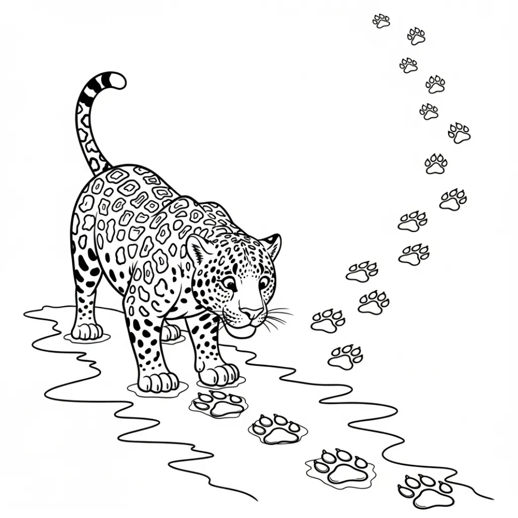 Jaguar 5 para colorear para imprimir gratis