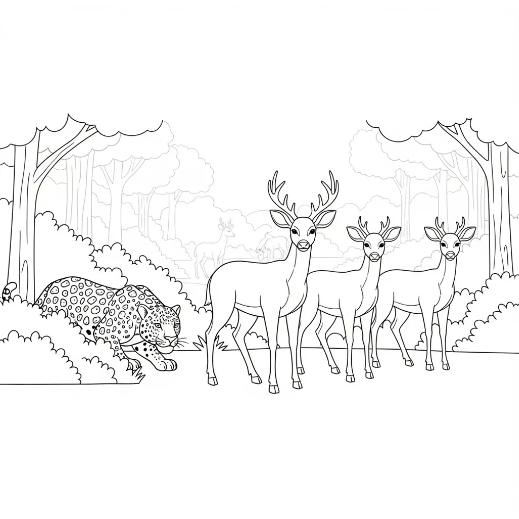 Jaguar 6 para colorear para niños para descargar