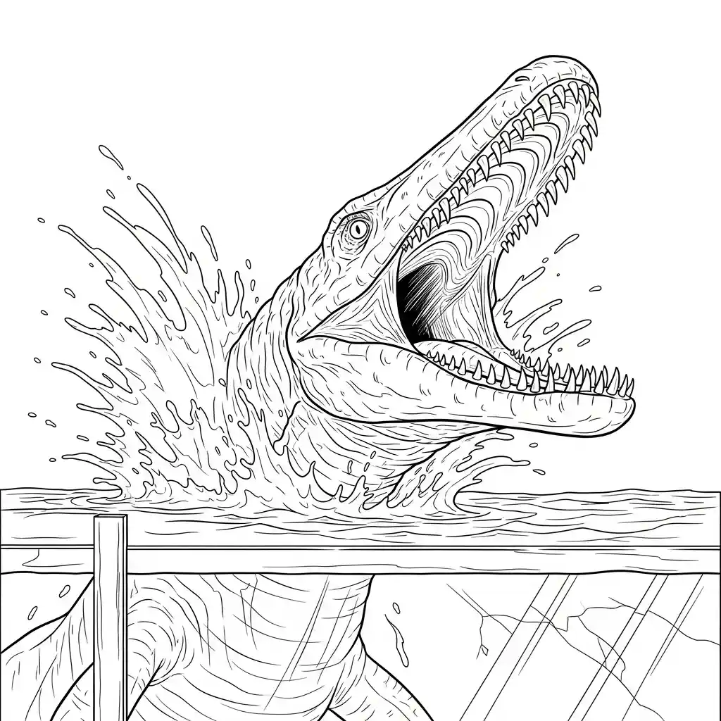 Jurassic Park para colorear y dibujo para imprimir