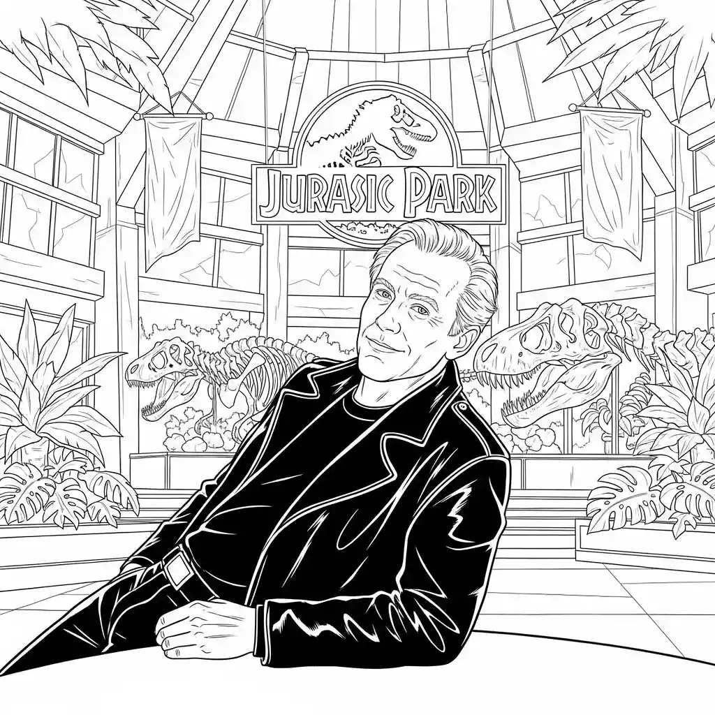 Jurassic Park para colorear para niño de para imprimir