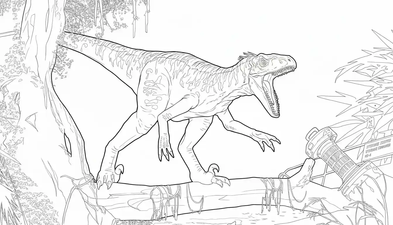 para imprimir Jurassic Park para colorear gratis
