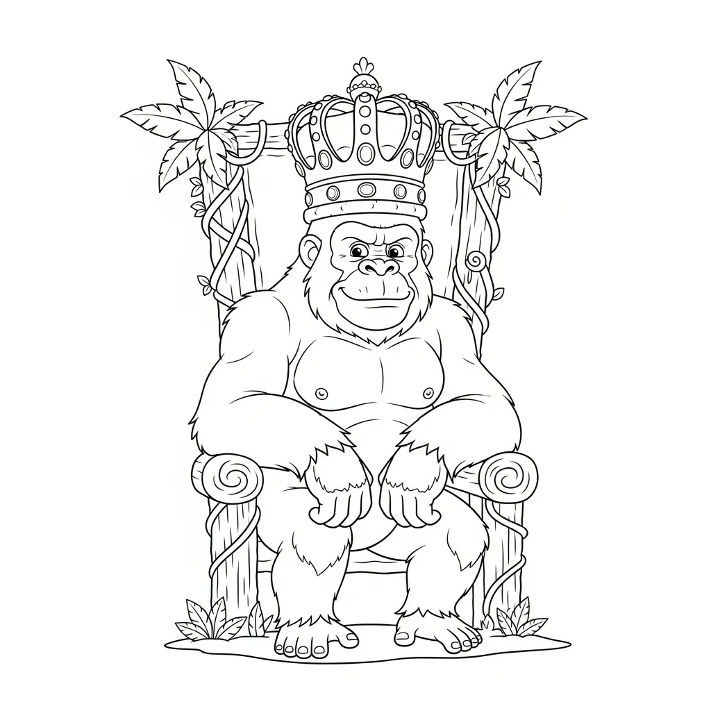 King Kong 10 para colorear para niño de 7 años