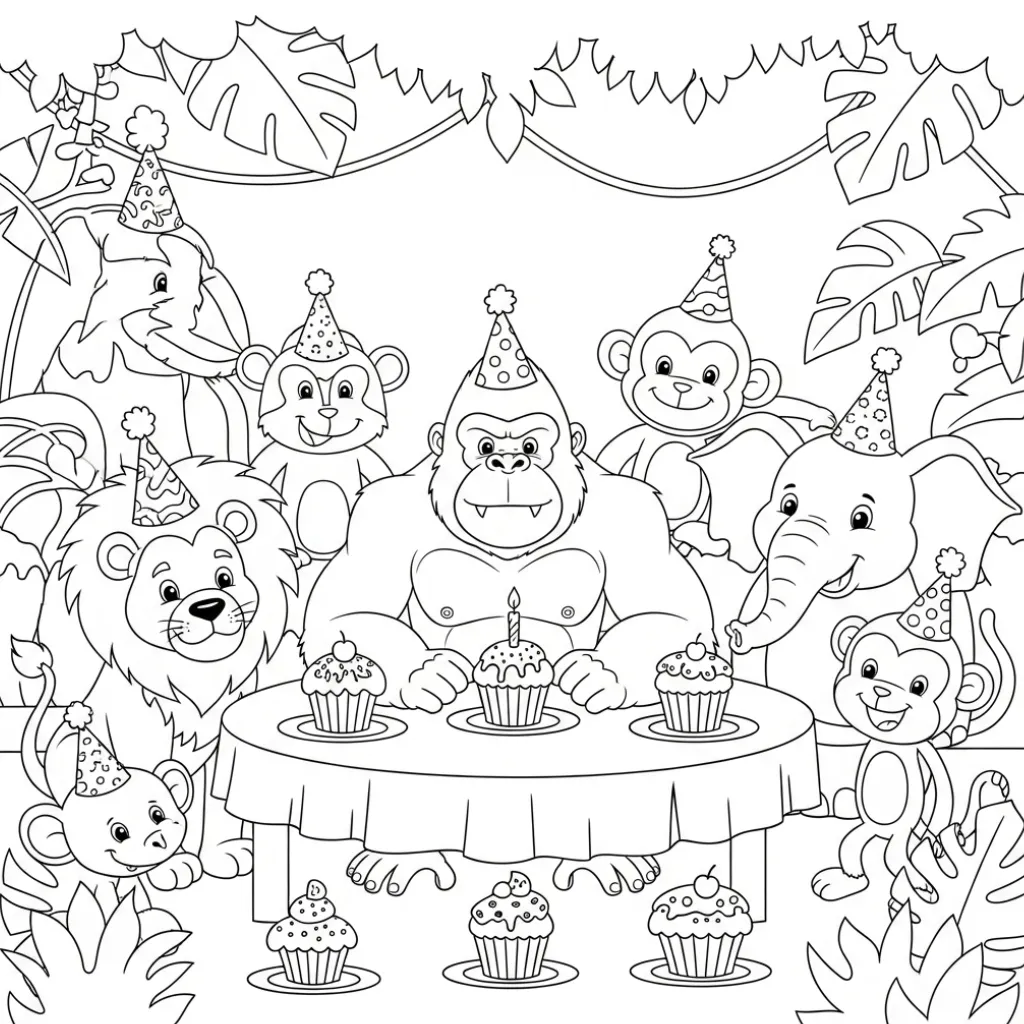 King Kong 12 para colorear en línea