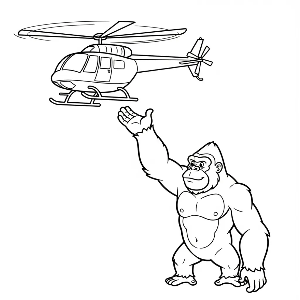 King Kong 13 para colorear en línea gratis