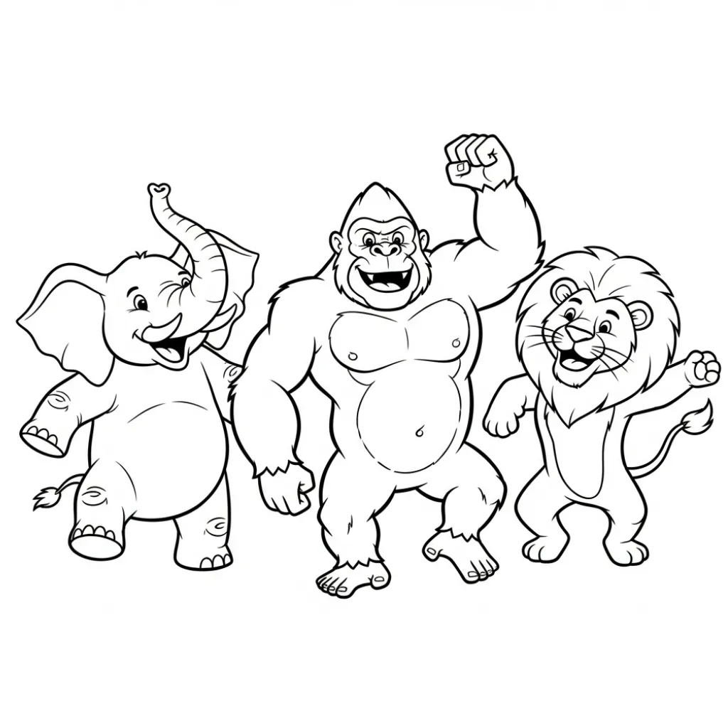 descargar King Kong 15 para colorear gratis