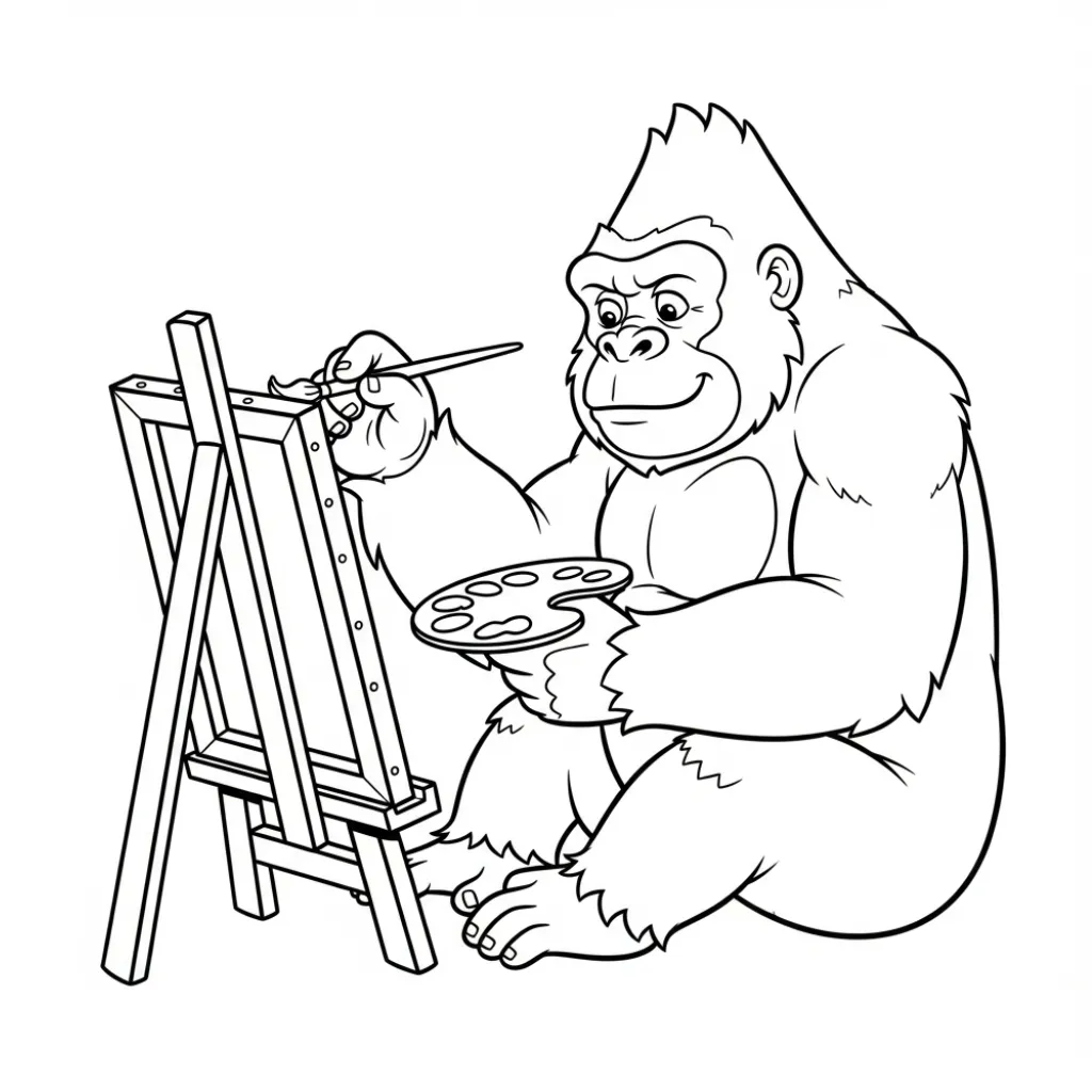 King Kong 16 para colorear gratis para imprimir
