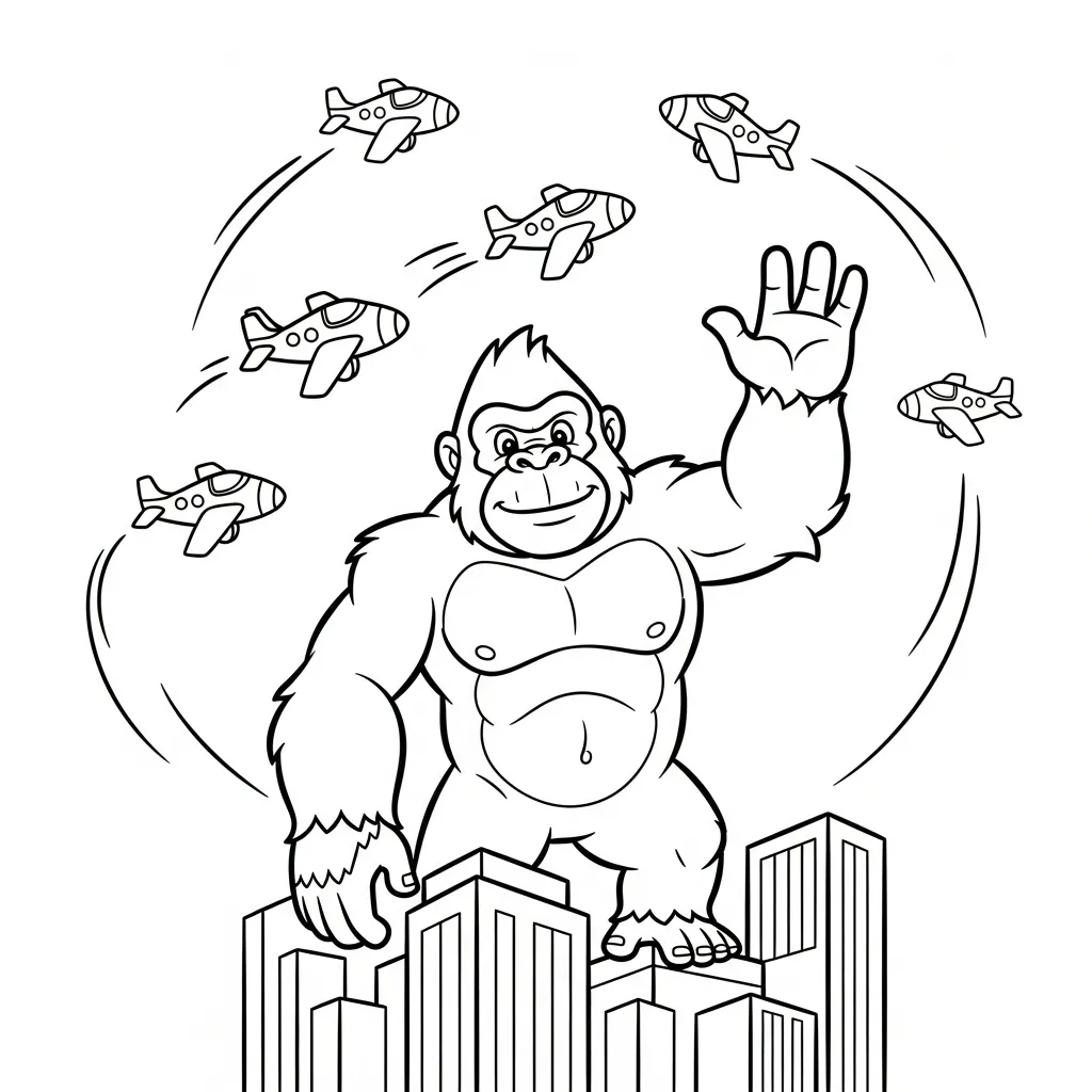 King Kong 18 para colorear para descargar