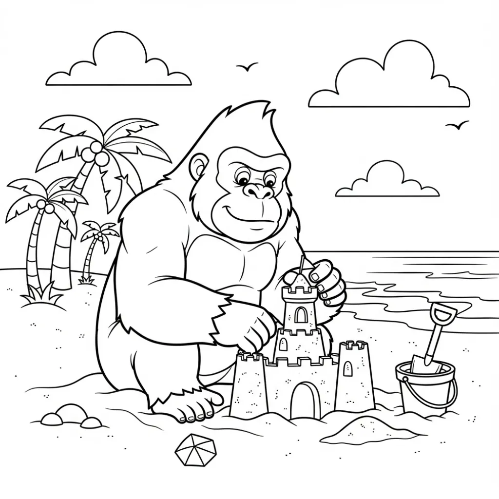 King Kong 4 para colorear gratis