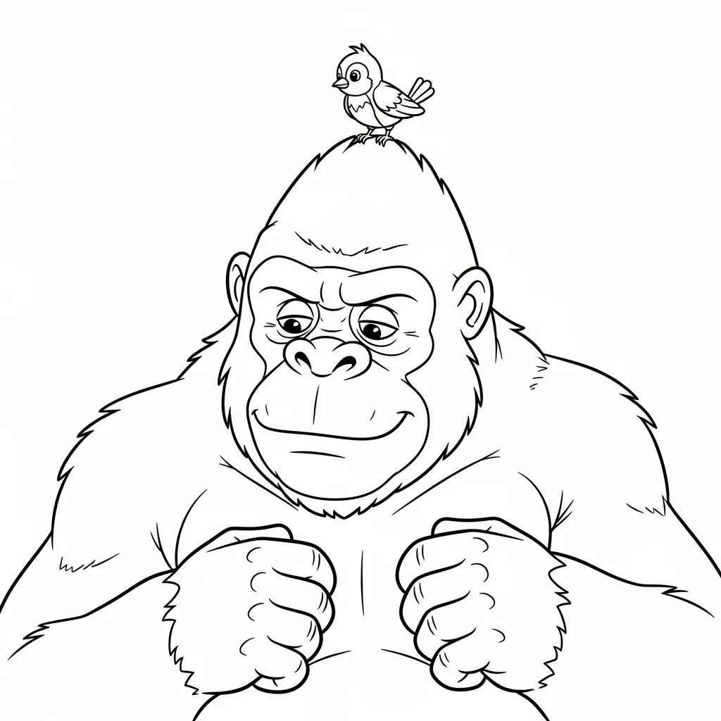 King Kong 7 para colorear y dibujos